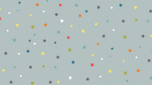 Multi Stars on Grey Background 2274/S by MakowerUk