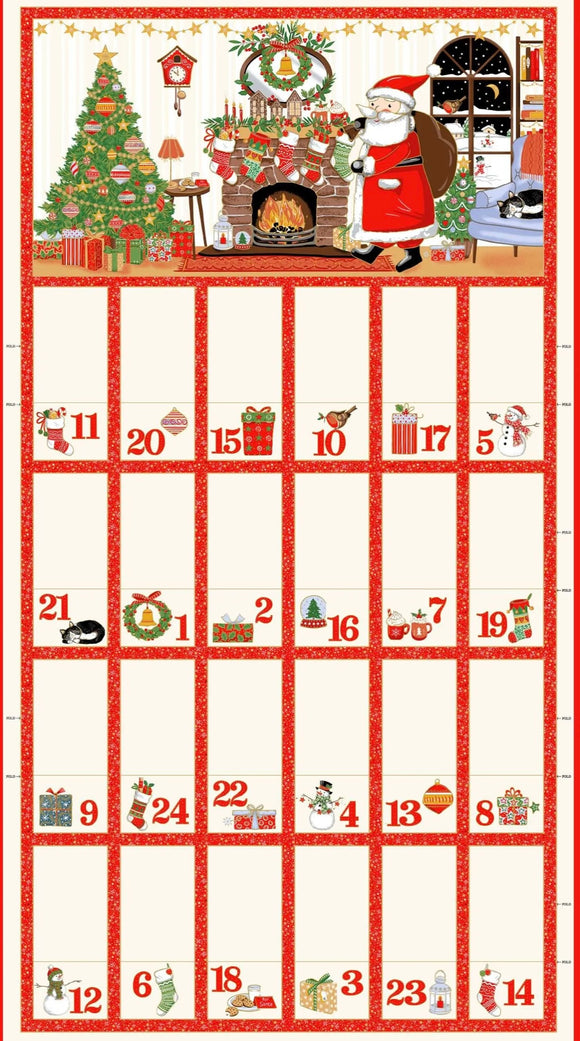 128-1 Jolly St Nick Fold Up Advent Calendar by MakowerUk