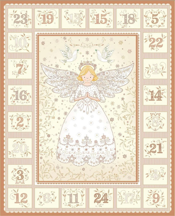 042-Q Angel Advent Calendar on Cream by MakowerUk