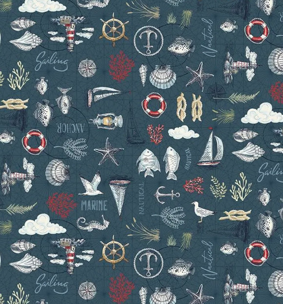 High Tide by MakowerUk 078.B8 maritime on Dark Blue