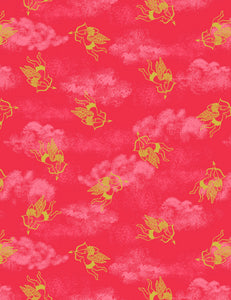 “All We Need Is Love” by Lewis and Irene A799.3 Cherubs on Red
