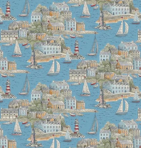 High Tide by MakowerUk 077.B5 Harbour view mid blue