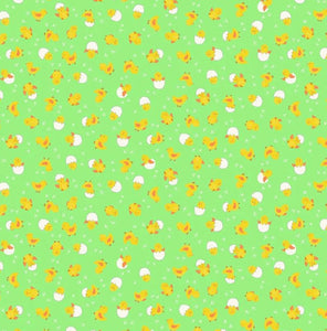 Hello Spring by MakowerUk 086.G cheerful chicks on green