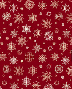 Saariselka by Lewis and Irene C93.2 Snowflakes on Red