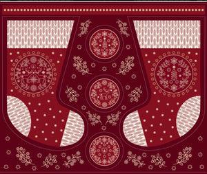 Saariselka by Lewis and Irene C89 Red Large Stocking