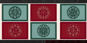 Saariselka by Lewis and Irene C90 Red and Green Placemats