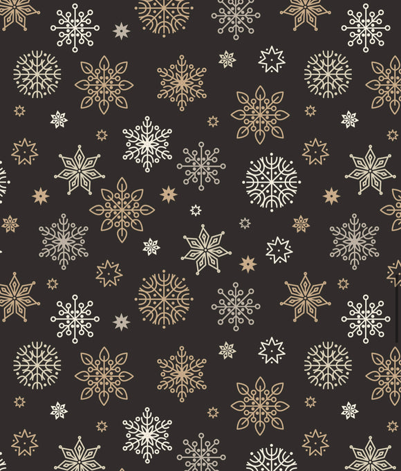Saariselka by Lewis and Irene C93.3 Snowflakes on Charcoal