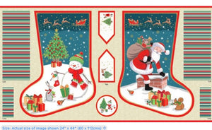 Christmas Merry Santa and Snowman Stocking 2488/1